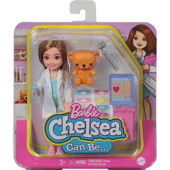 Barbie Doctor Chelsea, Brunette Baby Doll Toy, Great Gift for Girls - Picture 4 of 6